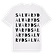 White t-shirt med Salvaryd ordlek t-shirt