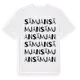 White t-shirt med Sämjan ordlek t-shirt