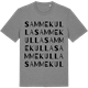 Mid Heather Gray t-shirt med Sammekulla ordlek t-shirt