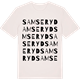Vintage White t-shirt med Samseryd ordlek t-shirt