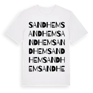 Sandhem ordlek t-shirt – ekologisk bomull t-shirt från Pinshirt