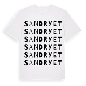 Sandryet ordlek t-shirt – ekologisk bomull t-shirt från Pinshirt