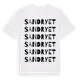 White t-shirt med Sandryet ordlek t-shirt