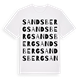 White t-shirt med Sandsberg ordlek t-shirt
