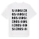 White t-shirt med Sandsberg ordlek t-shirt