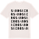 Vintage White t-shirt med Sandsberg ordlek t-shirt