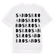 White t-shirt med Sandsbro ordlek t-shirt