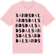 Pink Cotton t-shirt med Sandsdal ordlek t-shirt