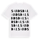 White t-shirt med Sandsdal ordlek t-shirt