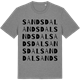 Mid Heather Gray t-shirt med Sandsdal ordlek t-shirt