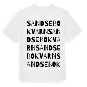 Sandsebo Kvarn ordlek t-shirt – ekologisk bomull t-shirt från Pinshirt