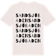 Vintage White t-shirt med Sandsjöbaden ordlek t-shirt