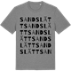 Mid Heather Gray t-shirt med Sandslätt ordlek t-shirt