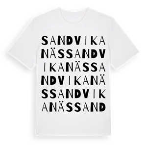 Sandvikanäs ordlek t-shirt – ekologisk bomull t-shirt från Pinshirt