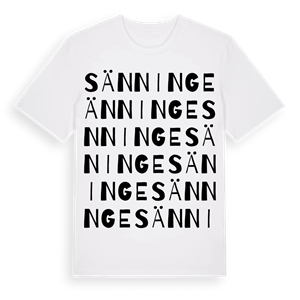 Sänninge ordlek t-shirt – ekologisk bomull t-shirt från Pinshirt