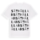 White t-shirt med Säthällan ordlek t-shirt
