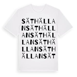Säthällan ordlek t-shirt – ekologisk bomull t-shirt från Pinshirt