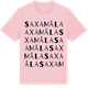 Pink Cotton t-shirt med Saxamåla ordlek t-shirt