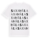 White t-shirt med Saxamåla ordlek t-shirt