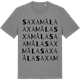 Mid Heather Gray t-shirt med Saxamåla ordlek t-shirt