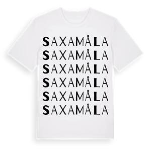 Saxamåla ordlek t-shirt – ekologisk bomull t-shirt från Pinshirt