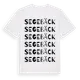 White t-shirt med Segebäck ordlek t-shirt