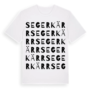 Segerkärr ordlek t-shirt – ekologisk bomull t-shirt från Pinshirt