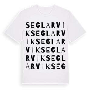 Seglarvik ordlek t-shirt – ekologisk bomull t-shirt från Pinshirt