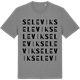 Mid Heather Gray t-shirt med Selevik ordlek t-shirt