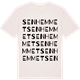 Vintage White t-shirt med Senhemmet ordlek t-shirt