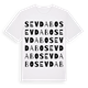 White t-shirt med Sevdabo ordlek t-shirt