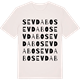 Vintage White t-shirt med Sevdabo ordlek t-shirt
