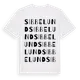 White t-shirt med Sibbelund ordlek t-shirt