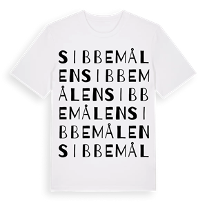 Sibbemålen ordlek t-shirt – ekologisk bomull t-shirt från Pinshirt