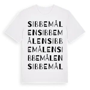 Sibbemålen ordlek t-shirt – ekologisk bomull t-shirt från Pinshirt