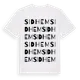 White t-shirt med Sidhem ordlek t-shirt