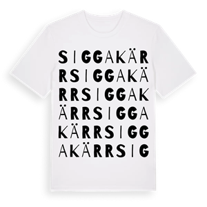 Siggakärr ordlek t-shirt – ekologisk bomull t-shirt från Pinshirt