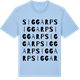 Blue Soul t-shirt med Siggarp ordlek t-shirt