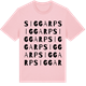 Pink Cotton t-shirt med Siggarp ordlek t-shirt