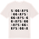Vintage White t-shirt med Siggarp ordlek t-shirt
