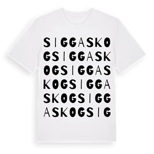 Siggaskog ordlek t-shirt – ekologisk bomull t-shirt från Pinshirt