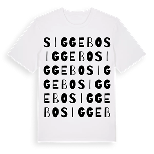 Siggebo ordlek t-shirt – ekologisk bomull t-shirt från Pinshirt