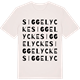 Vintage White t-shirt med Siggelycke ordlek t-shirt