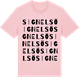 Pink Cotton t-shirt med Signelsö ordlek t-shirt