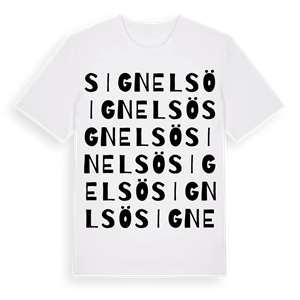 Signelsö ordlek t-shirt – ekologisk bomull t-shirt från Pinshirt