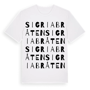 Sigriabråten ordlek t-shirt – ekologisk bomull t-shirt från Pinshirt
