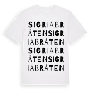 Sigriabråten ordlek t-shirt – ekologisk bomull t-shirt från Pinshirt