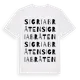 White t-shirt med Sigriabråten ordlek t-shirt