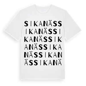 Sikanäs ordlek t-shirt – ekologisk bomull t-shirt från Pinshirt