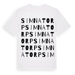 Simnatorp ordlek t-shirt – ekologisk bomull t-shirt från Pinshirt